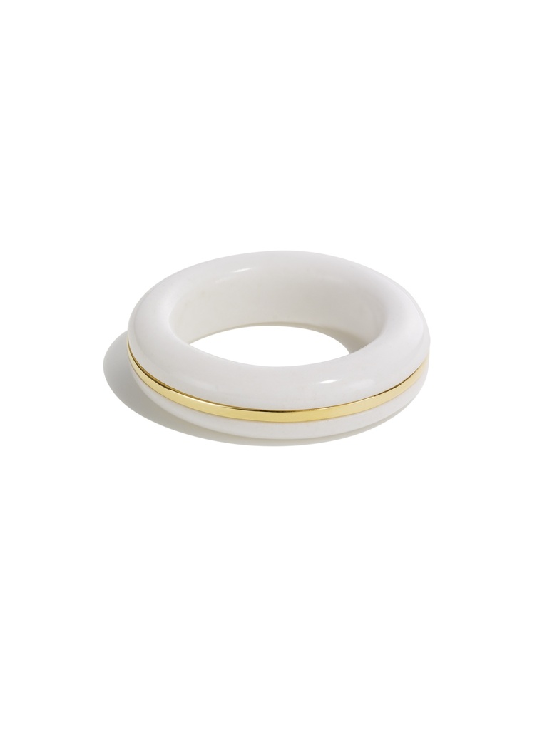 Essential Gem Stacking Ring - White Agate