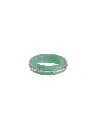 Stone Linings Ring - Green Aventurine with White Diamonds