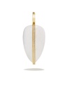 Large Diamond Pebble Pendant In White Agate
