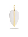 Large Pebble Pendant In White Agate