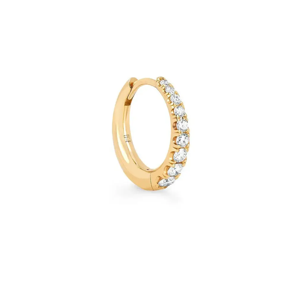Crescent Pavé Unity Hoops - Single