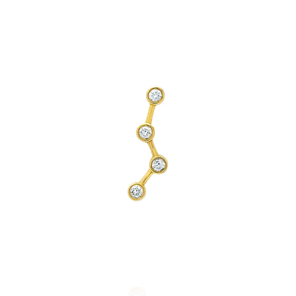 Ursa Major Diamond Split Studs - 4 Diamonds