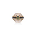 Ring Shield Green Tourmaline