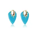 Classic Guitar Pick Earrings - Turquoise