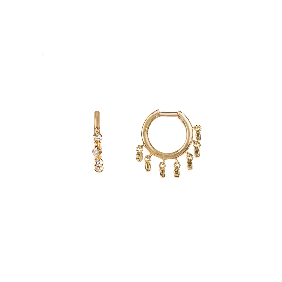Diamond Drops Hoops