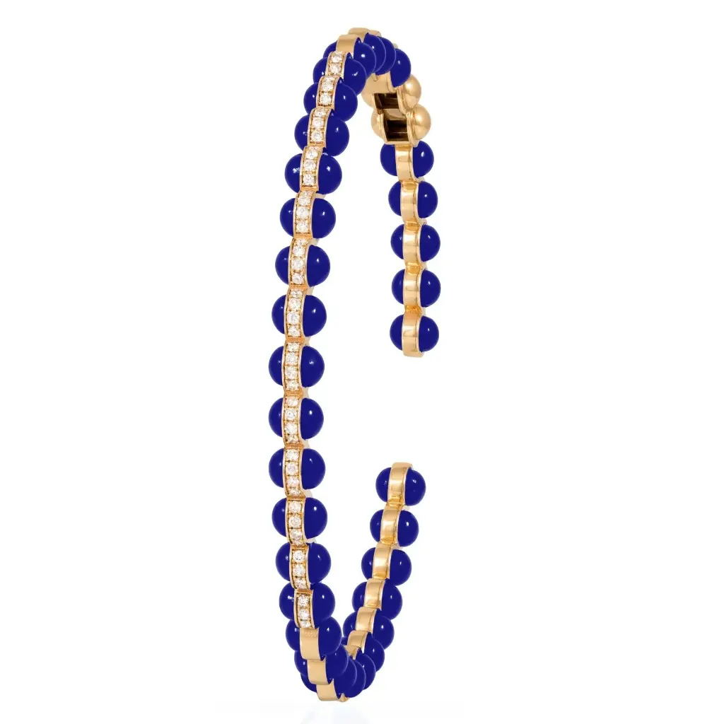 The Cobalt Navy Enamel Bangle - Small