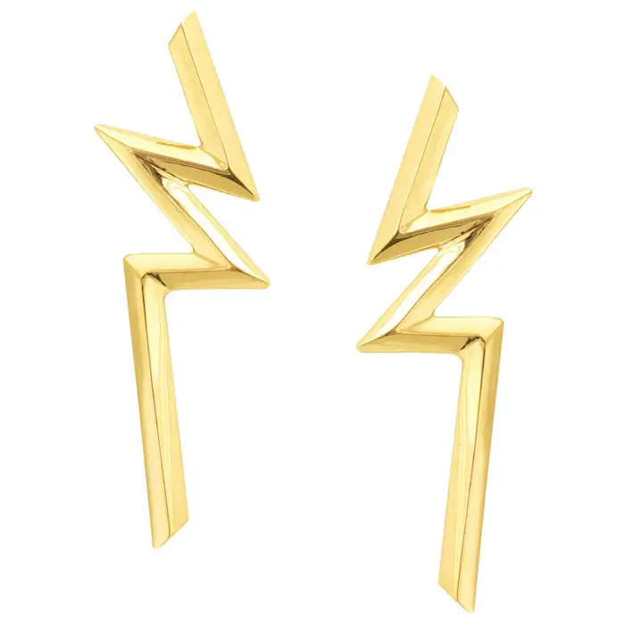 Phoenician Script Gold Earrings - Ref.PSZ300