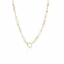 Gold Beaded Paperclip Chain
