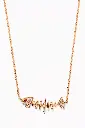 Wishbone Side Necklace - Ruby Eye with Diamonds