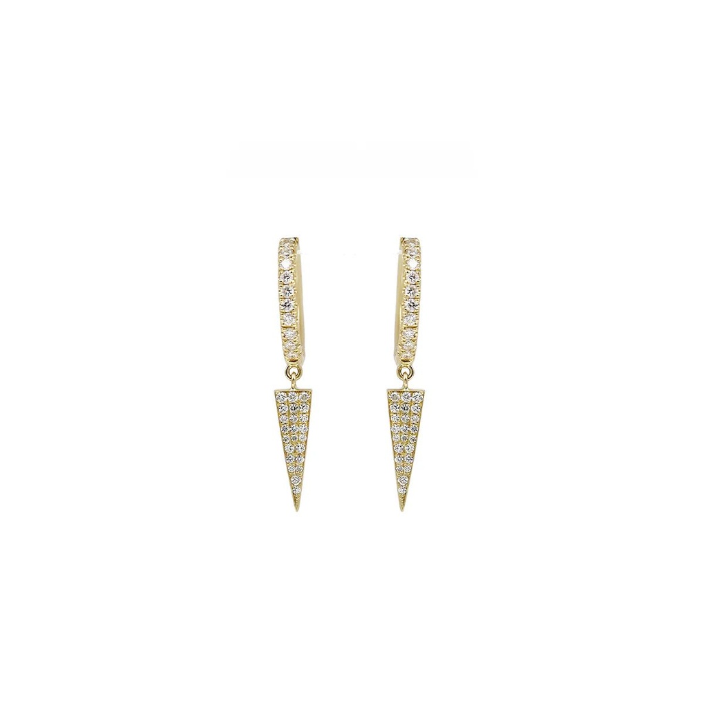 Spike Diamond Hoop Earring
