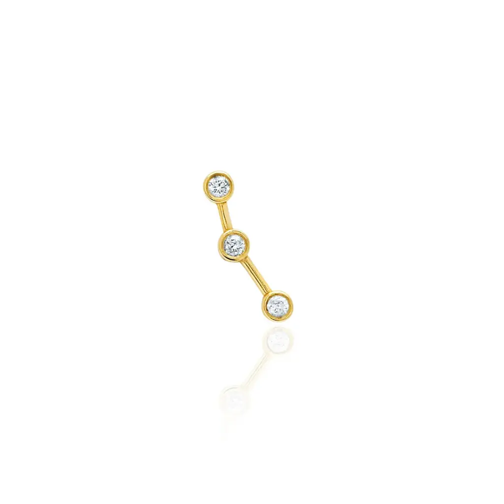 Ursa Major Diamond Split Studs - 3 Diamonds