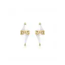 Pietra Studs - White Onyx