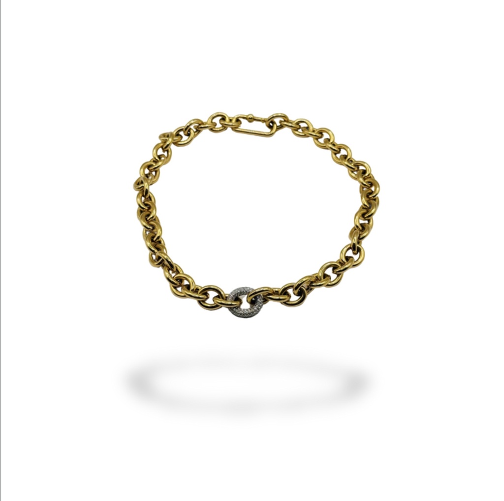 Diamond Link Thick chain - Rose Gold