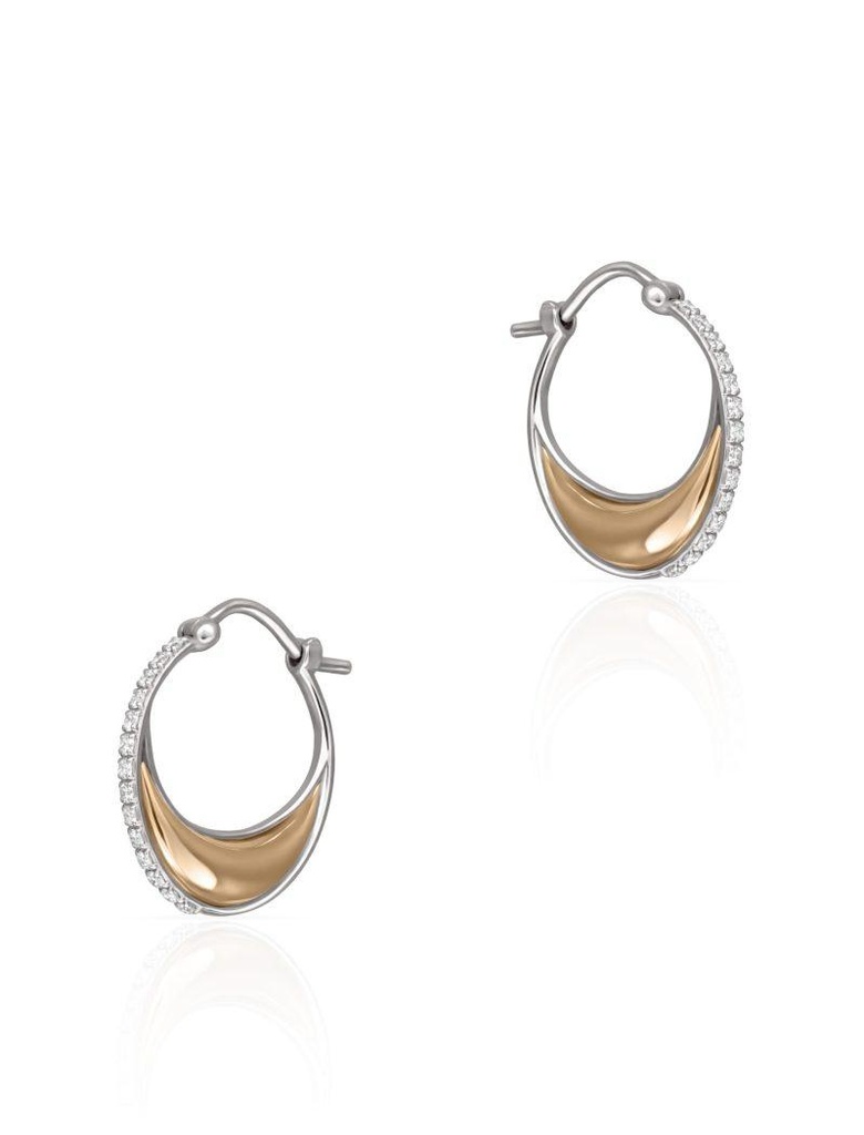 Gold Bloop Moon Earrings