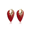 Classic Guitar Pick Earrings - Carnelian 
