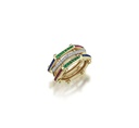 MOMENTO PRISM TRIO EMERALD RUBY SAPPHIRES RING