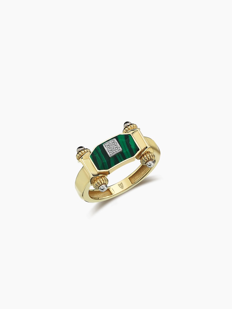 MOMENTO VORTEX MALACHITE RING