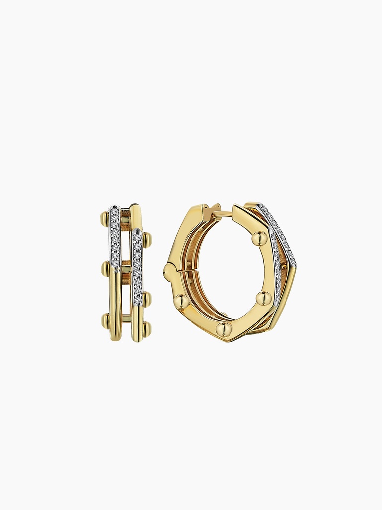 MOMENTO PRISM DUAL SMALL DIAMOND EARRINGS
