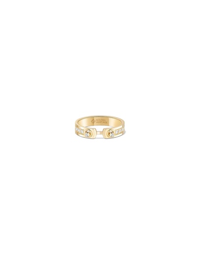 Tuxedo Mood Ring In Yellow Gold