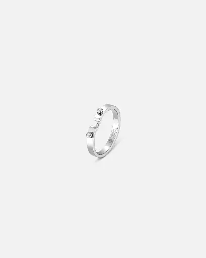Business Meeting Pm Mood Ring In White Gold