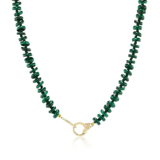 [SORMLCNKL] Malachite Beaded Necklace