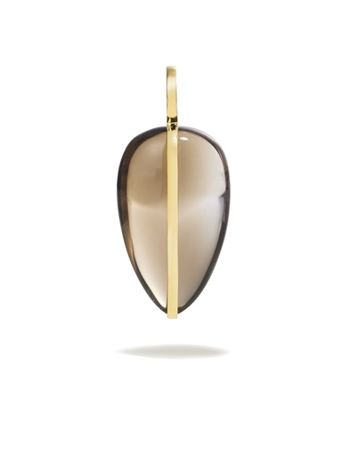 [SMKQRTZSMLPNDT14K] Small Pebble Pendant In Smokey Quartz