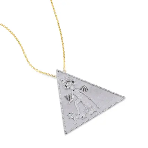 [ISH18KWDINKL] Ishtar Necklace - White Gold
