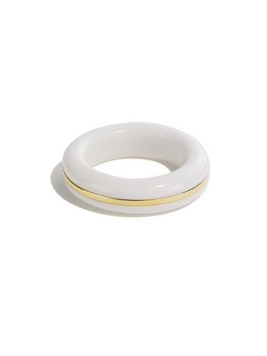 Essential Gem Stacking Ring - White Agate