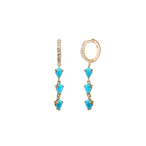 [SFJ-CONSTURQTPLHOOP] Turquoise Droplets Hoop