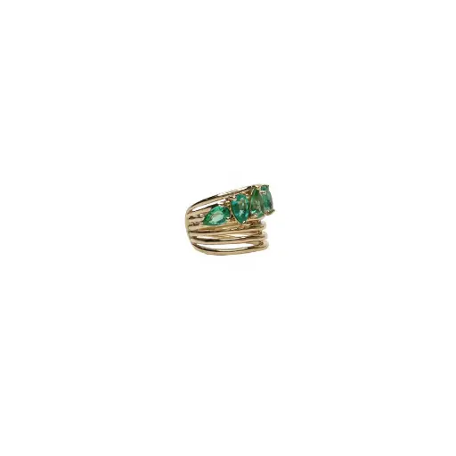 Mini Emerald Cluster Pears Earcuff