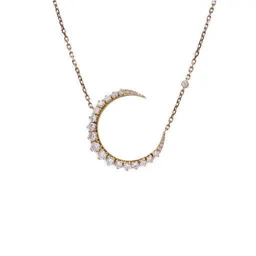 [SFJ-CONSDIACRSNTNKL] Hassnah Crescent Necklace