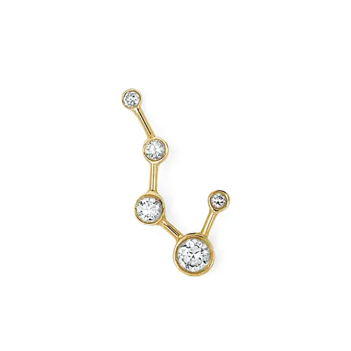 [BIGDIPDIAER1P] Big Dipper Diamond Constellation Earrings - Single