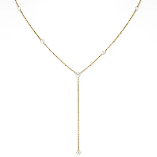 [MONSTNSTRNEK] Moonstone Star Droplet Lariat