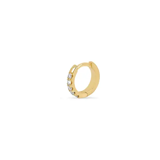 [DIAMNIGDSHOOP1] Diamond Mini Goddess Hoops - Single