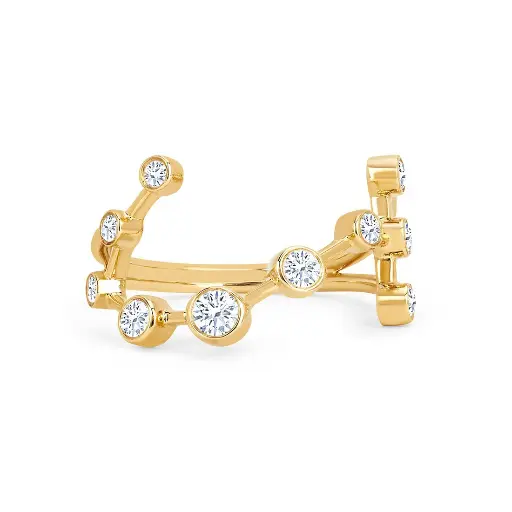 [SCORPDIARG71] Scorpio Diamond Constellation Ring
