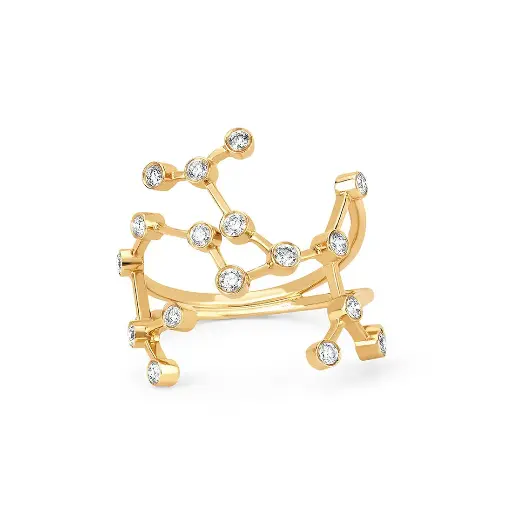 [SAGDIARG6.5] Sagittarius Diamond Constellation Ring