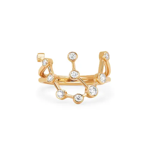 [PISCESDIANRG81] Pisces Diamond Constellation Ring