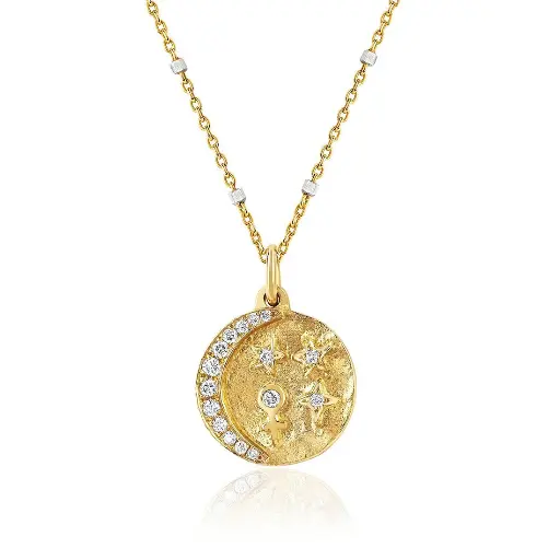 [BBYDVNCHRM18] Baby Divine Feminine Alchemy Coin Necklace