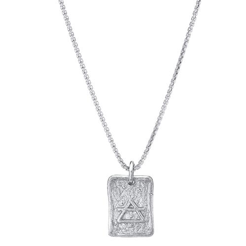 [AEPLTNKL18] Air Element Plate Necklace