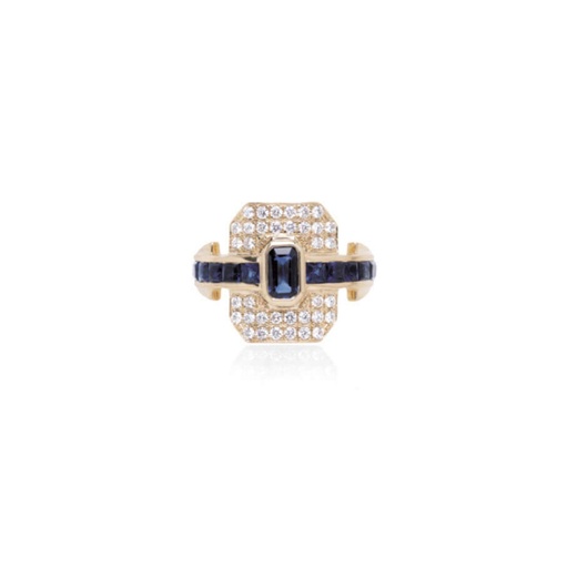 Ring Shield Sapphires
