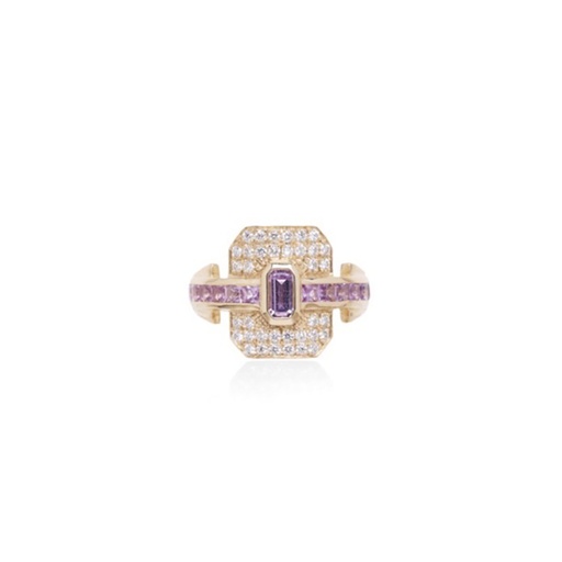 Ring Shield Pink Sapphires