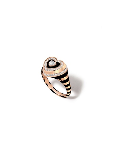 Utama Jet Black Ring - Rose Gold