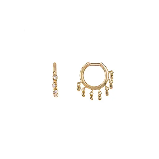 [CONS-SFJERDNGLDI] Diamond Drops Hoops