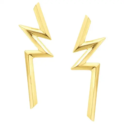 [RM-COSNERYGDIA] Phoenician Script Gold Earrings - Ref.PSZ300