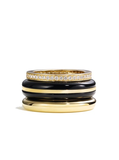 Classic Ring Stack - Black Onyx