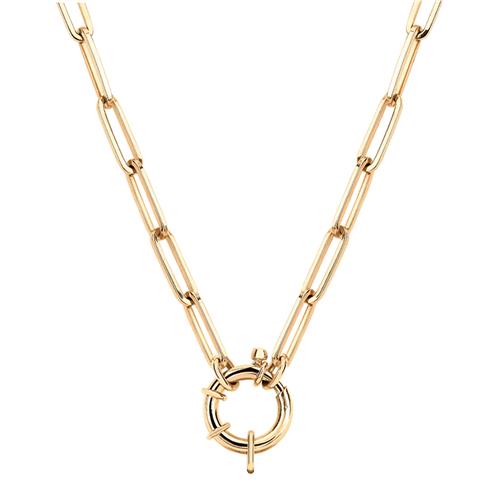 [ALCNKLHOP20] Alchemy Link Charm Necklace with Hoop Closure