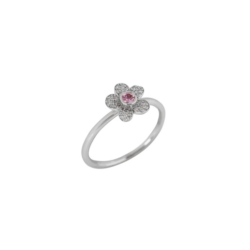 Single Flower Ring - Diamond 