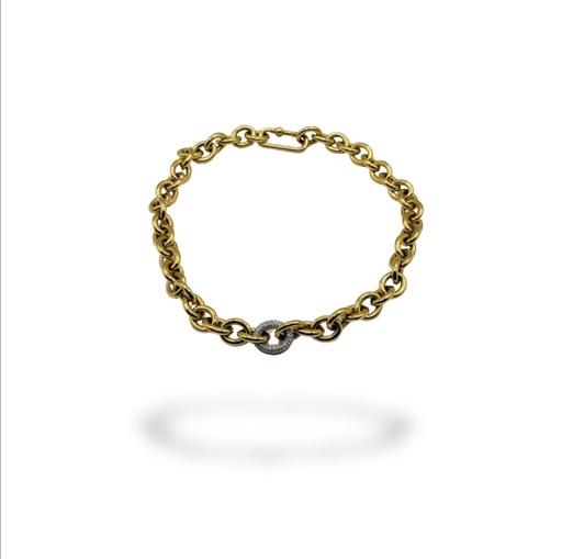 [SFJ-CONSDIACHAINYG] Diamond Link Thick chain - Rose Gold