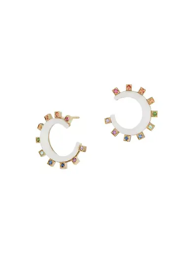 [Pi409-XSRNBW] Mini Crescent Earrings