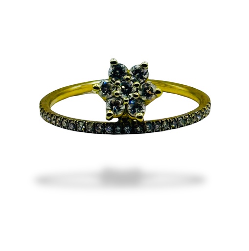 [RM-DIAFLWRRNG51] Diamond Flower Ring